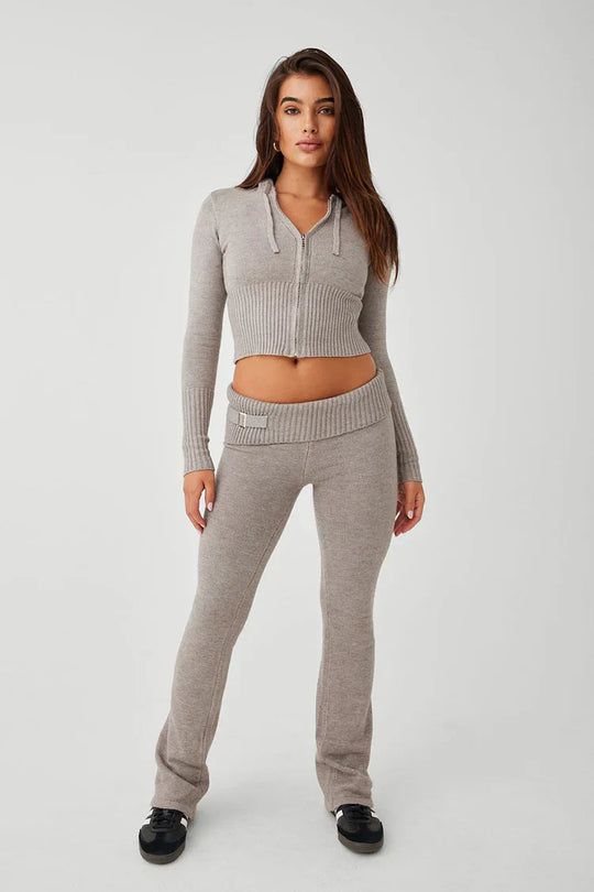 Lorina -  Zip Up Hoodie, Low Rise Pant set