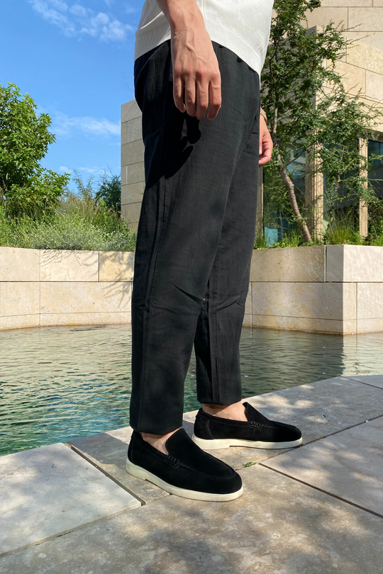 Vento trousers (Linnen look) - Black