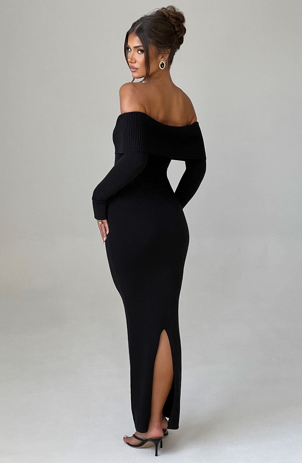 Beverley Knit Maxi Dress - Black