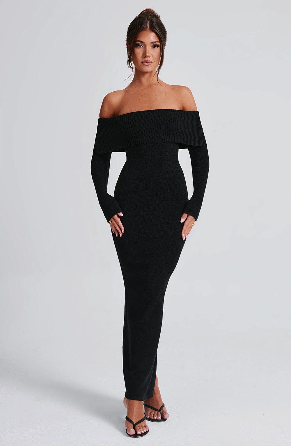 Beverley Knit Maxi Dress - Black