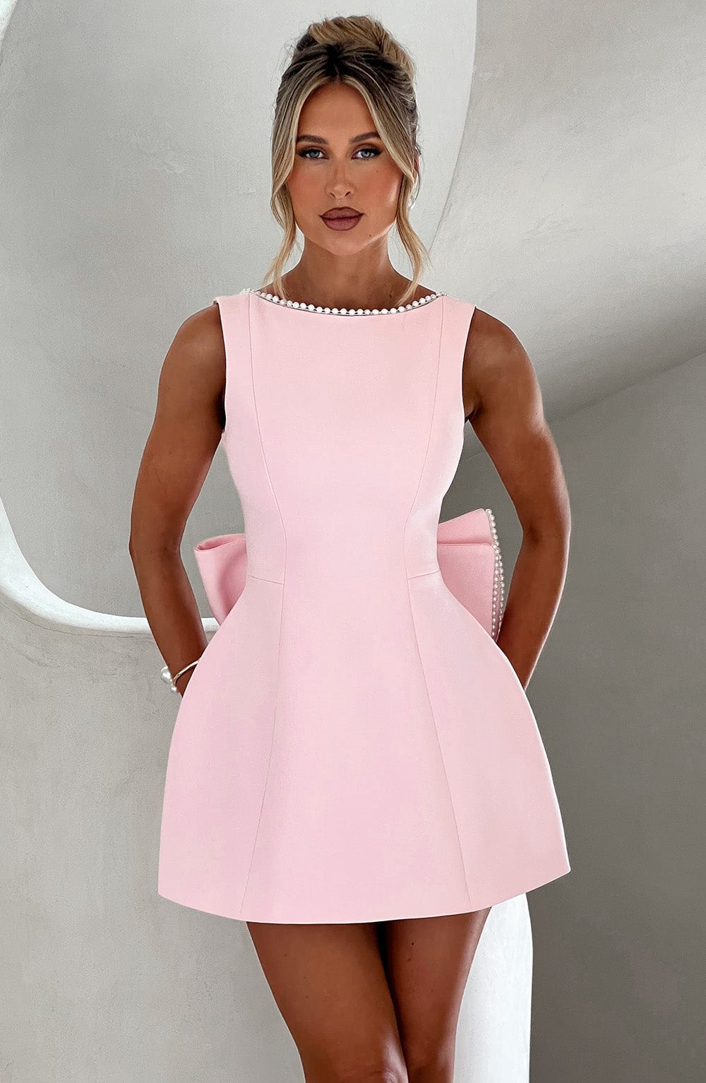 Carrie Mini Dress - Blush