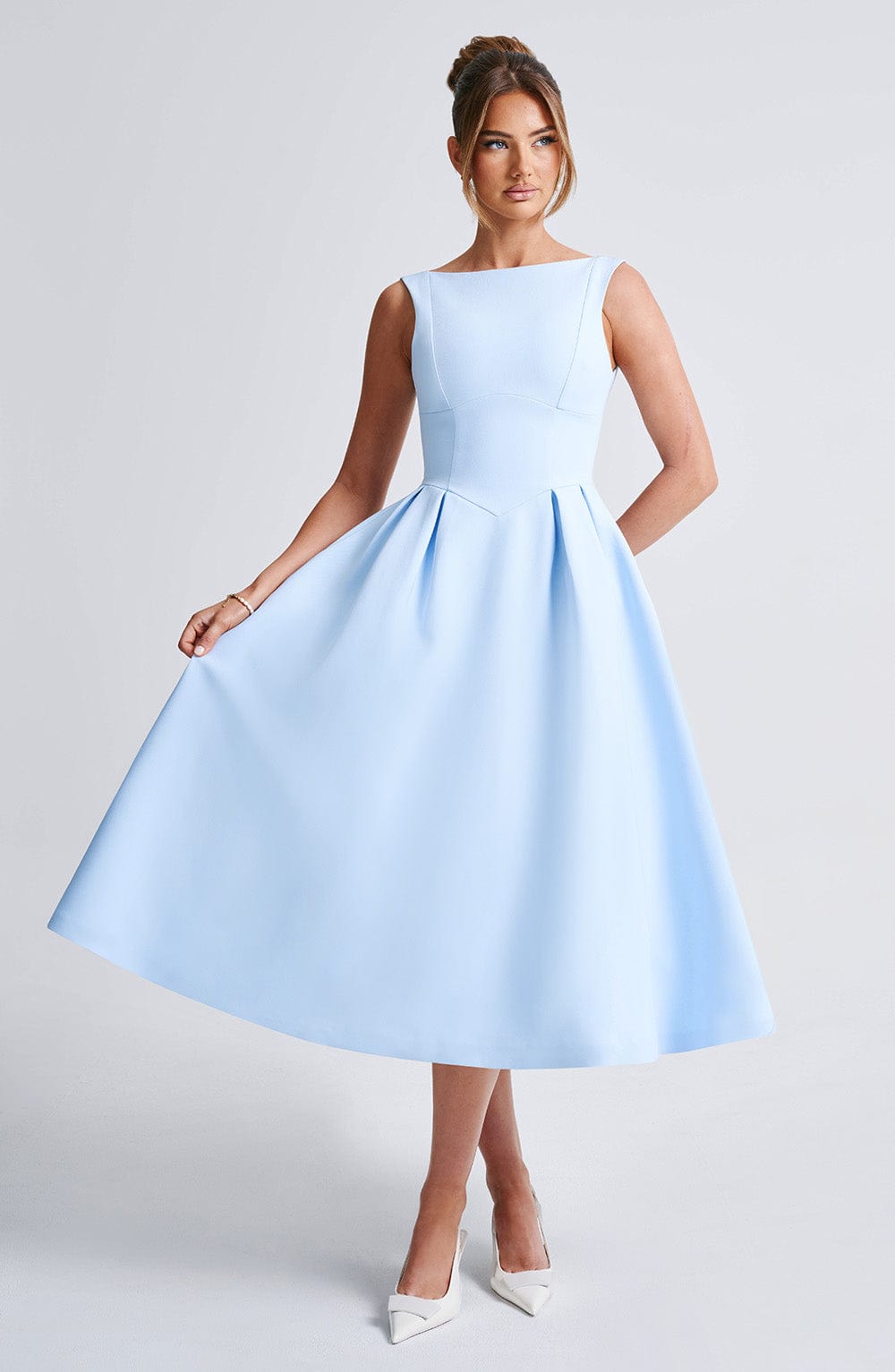 Clarabella Midi Dress - Blue