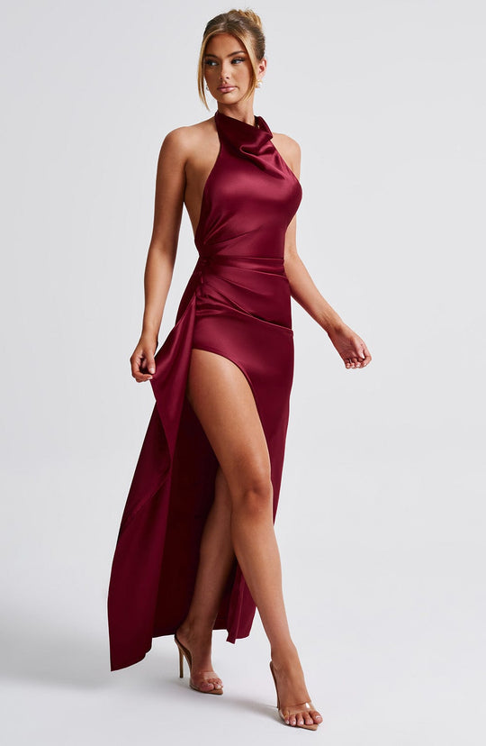 Colette Maxi Dress - Burgundy