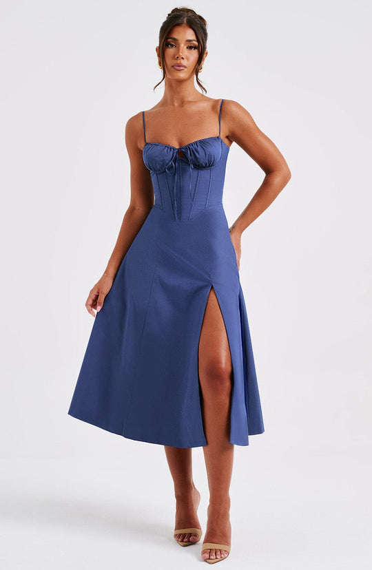 Deanna Midi Dress - Navy