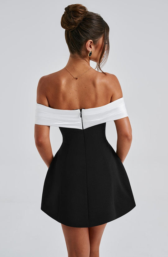 Delta Mini Dress - Black/White