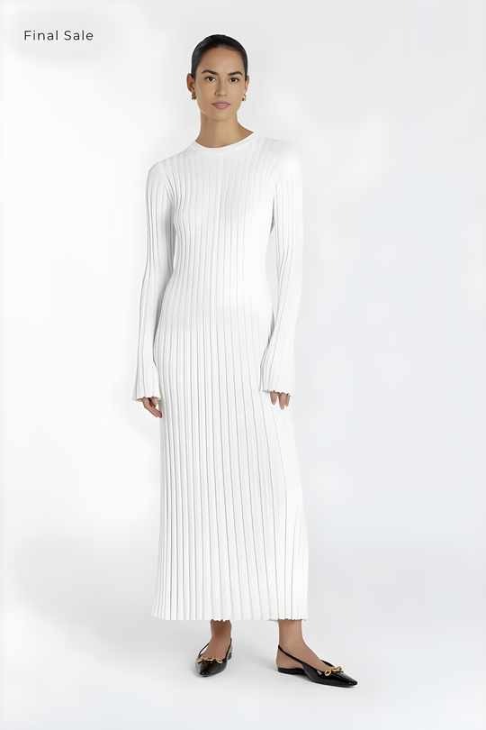 Long-Sleeved Knitted Maxi Dress